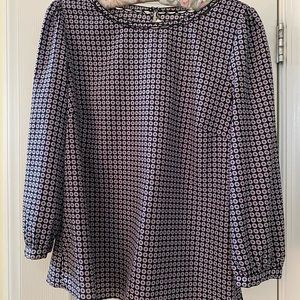 EUC Jcrew Blouse in Geometric Print